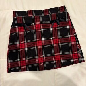Copper Key Red and Black Plaid Mini Skirt